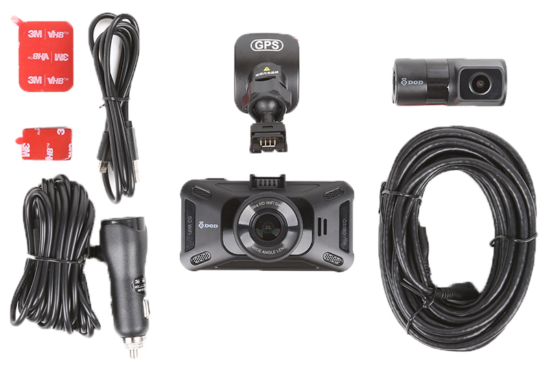 DOD GS980D kamera - obsah balení