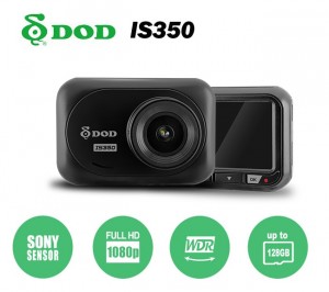 Mini kamera do auta DOD IS350 s 1080P + 150 ° + 2,5" displej