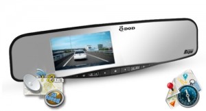 Autokamera ve zpětném zrcátku DOD RX8W s GPS